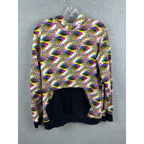 The North Face Hoodie Boys XL (18-20) Multicolor Spell‎ Out Sweatshirt Pullover - Picture 1 of 8